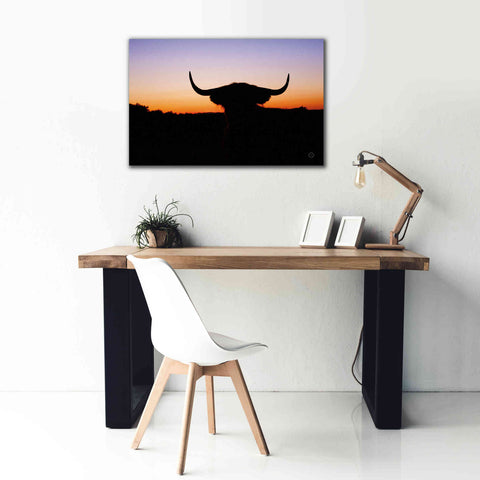 Image of 'Bull Set' by Nathan Larson, Canvas Wall Art,40 x 26