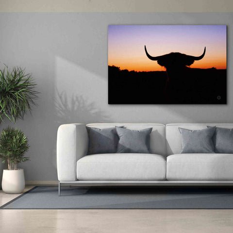 Image of 'Bull Set' by Nathan Larson, Canvas Wall Art,60 x 40
