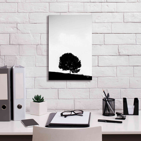 Image of 'Lone Tree Hill' by Nathan Larson, Canvas Wall Art,12 x 18