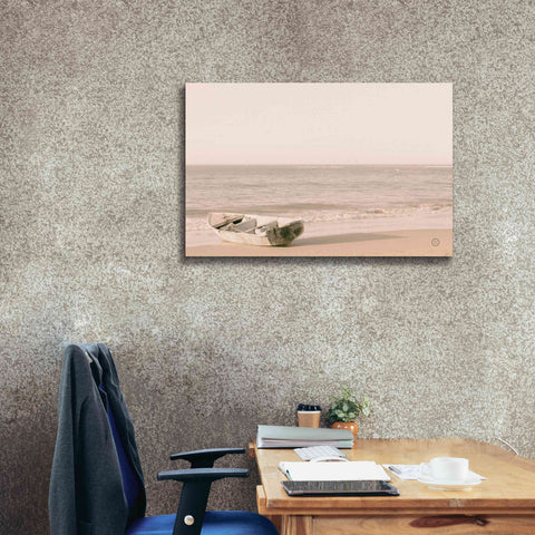 Image of 'Fishing Boat at Sunset' by Nathan Larson, Canvas Wall Art,40 x 26