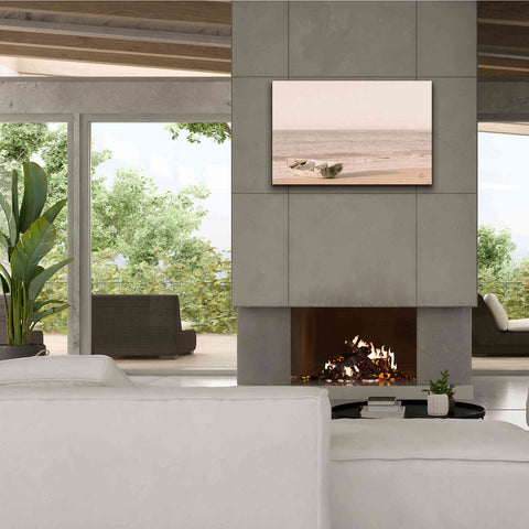 Image of 'Fishing Boat at Sunset' by Nathan Larson, Canvas Wall Art,40 x 26