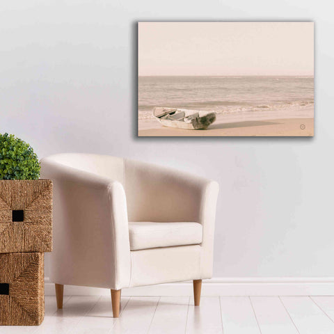 Image of 'Fishing Boat at Sunset' by Nathan Larson, Canvas Wall Art,40 x 26
