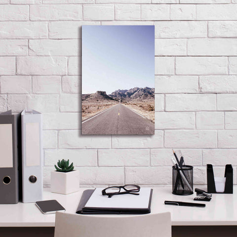 Image of 'Dusty Desert Dreams Road' by Nathan Larson, Canvas Wall Art,12 x 18