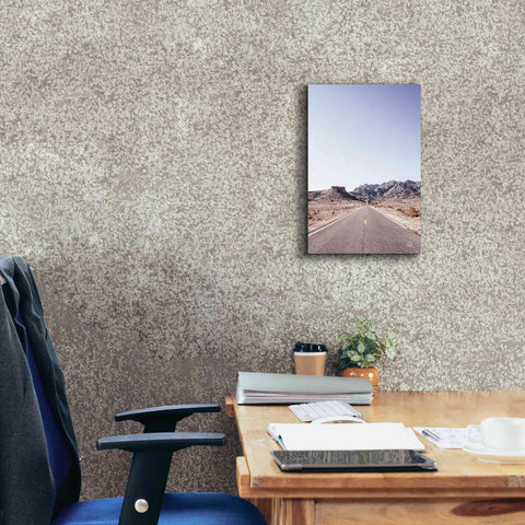 Image of 'Dusty Desert Dreams Road' by Nathan Larson, Canvas Wall Art,12 x 18