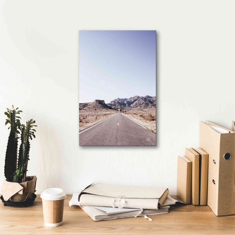 Image of 'Dusty Desert Dreams Road' by Nathan Larson, Canvas Wall Art,12 x 18