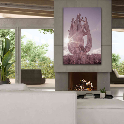 Image of 'Dusty Desert Saguaro' by Nathan Larson, Canvas Wall Art,40 x 60