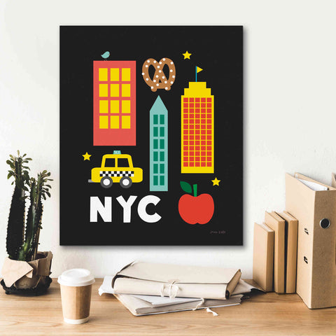 Image of 'City Fun NYC' by Ann Kelle Designs, Canvas Wall Art,20 x 24