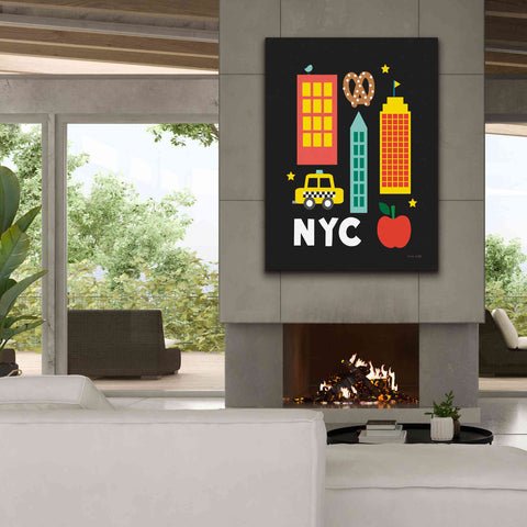 Image of 'City Fun NYC' by Ann Kelle Designs, Canvas Wall Art,40 x 54