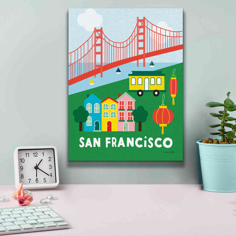 Image of 'City Fun San Francisco' by Ann Kelle Designs, Canvas Wall Art,12 x 16