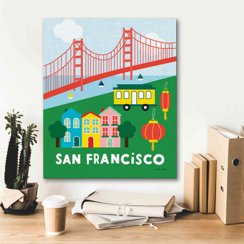 Image of 'City Fun San Francisco' by Ann Kelle Designs, Canvas Wall Art,20 x 24