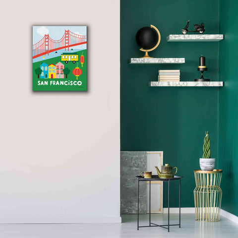 Image of 'City Fun San Francisco' by Ann Kelle Designs, Canvas Wall Art,20 x 24
