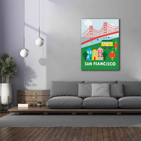 Image of 'City Fun San Francisco' by Ann Kelle Designs, Canvas Wall Art,40 x 54