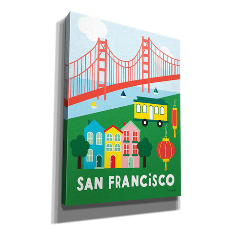 Image of 'City Fun San Francisco' by Ann Kelle Designs, Canvas Wall Art,12x16x1.1x0,20x24x1.1x0,26x30x1.74x0,40x54x1.74x0