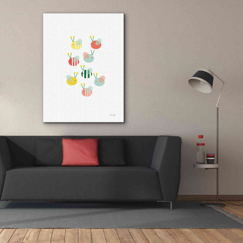 Image of 'Bumblebee Friends' by Ann Kelle Designs, Canvas Wall Art,40 x 54