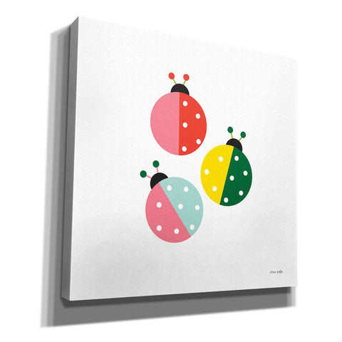 Image of 'Ladybugs Three' by Ann Kelle Designs, Canvas Wall Art,12x12x1.1x0,18x18x1.1x0,26x26x1.74x0,37x37x1.74x0