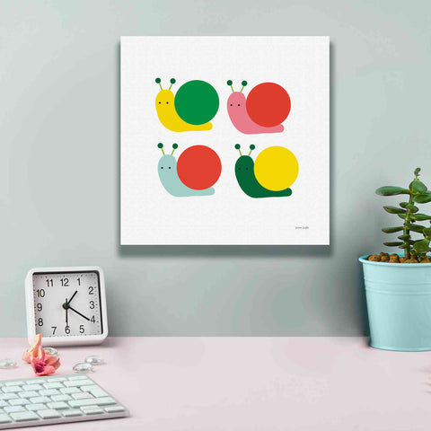 Image of 'Snails Four' by Ann Kelle Designs, Canvas Wall Art,12 x 12