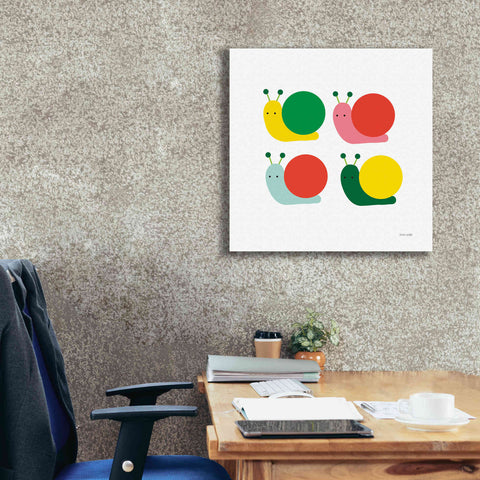 Image of 'Snails Four' by Ann Kelle Designs, Canvas Wall Art,26 x 26