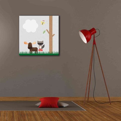Image of 'Woodland Animals I' by Ann Kelle Designs, Canvas Wall Art,26 x 26