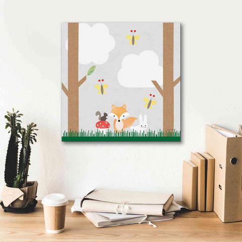 Image of 'Woodland Animals II' by Ann Kelle Designs, Canvas Wall Art,18 x 18