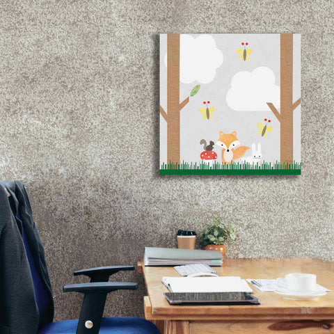 Image of 'Woodland Animals II' by Ann Kelle Designs, Canvas Wall Art,26 x 26