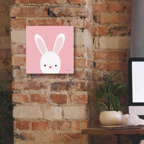 Image of 'Cuddly Bunny' by Ann Kelle Designs, Canvas Wall Art,12 x 12