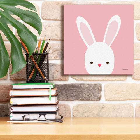 Image of 'Cuddly Bunny' by Ann Kelle Designs, Canvas Wall Art,12 x 12