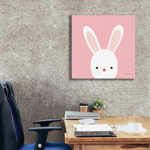 Image of 'Cuddly Bunny' by Ann Kelle Designs, Canvas Wall Art,26 x 26
