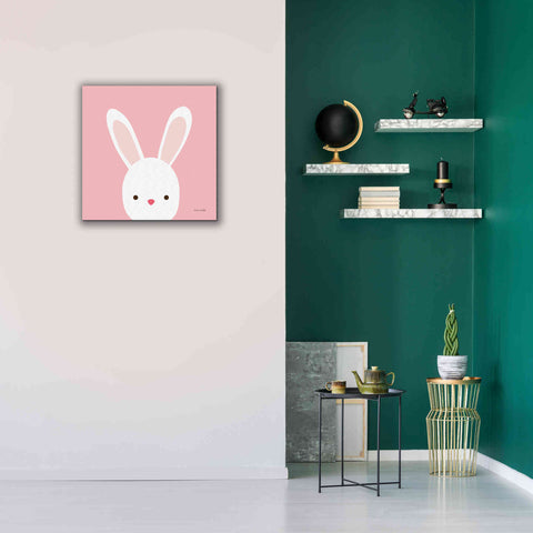 Image of 'Cuddly Bunny' by Ann Kelle Designs, Canvas Wall Art,26 x 26