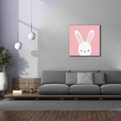 Image of 'Cuddly Bunny' by Ann Kelle Designs, Canvas Wall Art,37 x 37