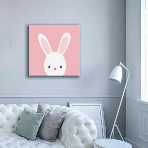 Image of 'Cuddly Bunny' by Ann Kelle Designs, Canvas Wall Art,37 x 37