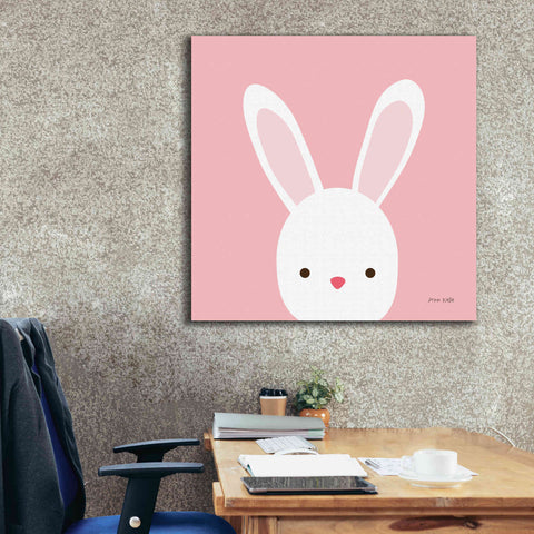 Image of 'Cuddly Bunny' by Ann Kelle Designs, Canvas Wall Art,37 x 37