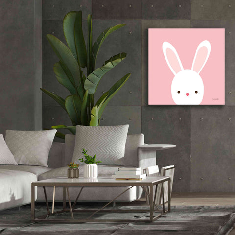 Image of 'Cuddly Bunny' by Ann Kelle Designs, Canvas Wall Art,37 x 37