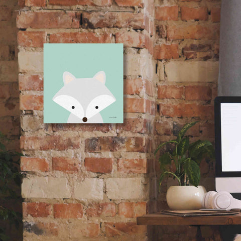 Image of 'Cuddly Fox' by Ann Kelle Designs, Canvas Wall Art,12 x 12