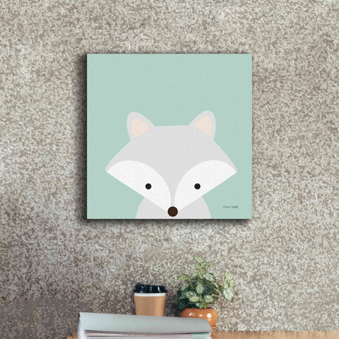 Image of 'Cuddly Fox' by Ann Kelle Designs, Canvas Wall Art,18 x 18