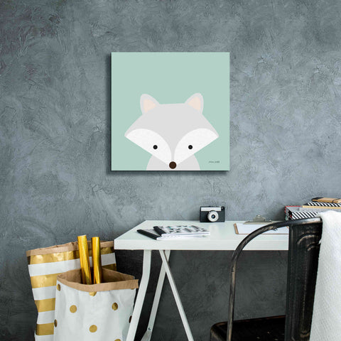 Image of 'Cuddly Fox' by Ann Kelle Designs, Canvas Wall Art,18 x 18