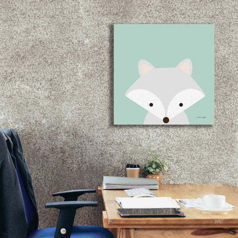 Image of 'Cuddly Fox' by Ann Kelle Designs, Canvas Wall Art,26 x 26