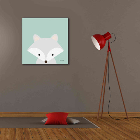 Image of 'Cuddly Fox' by Ann Kelle Designs, Canvas Wall Art,26 x 26