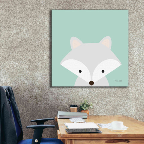 Image of 'Cuddly Fox' by Ann Kelle Designs, Canvas Wall Art,37 x 37