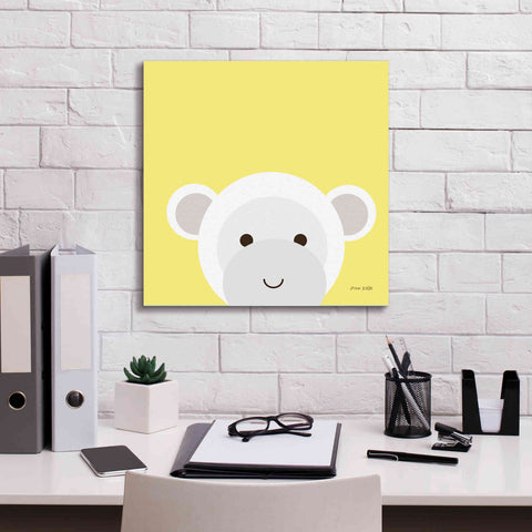 Image of 'Cuddly Monkey' by Ann Kelle Designs, Canvas Wall Art,18 x 18