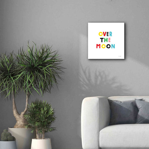 Image of 'Over the Moon' by Ann Kelle Designs, Canvas Wall Art,18 x 18