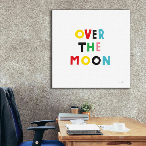 Image of 'Over the Moon' by Ann Kelle Designs, Canvas Wall Art,37 x 37
