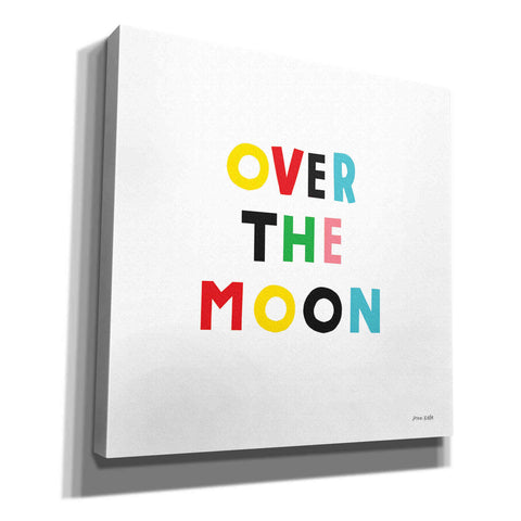 Image of 'Over the Moon' by Ann Kelle Designs, Canvas Wall Art,12x12x1.1x0,18x18x1.1x0,26x26x1.74x0,37x37x1.74x0