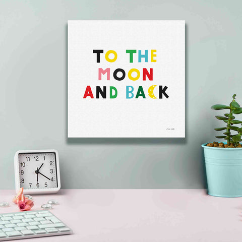 Image of 'To the Moon and Back' by Ann Kelle Designs, Canvas Wall Art,12 x 12