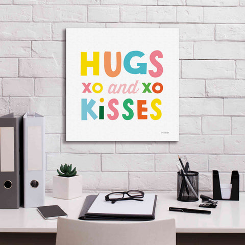 Image of 'Hugs and Kisses' by Ann Kelle Designs, Canvas Wall Art,18 x 18