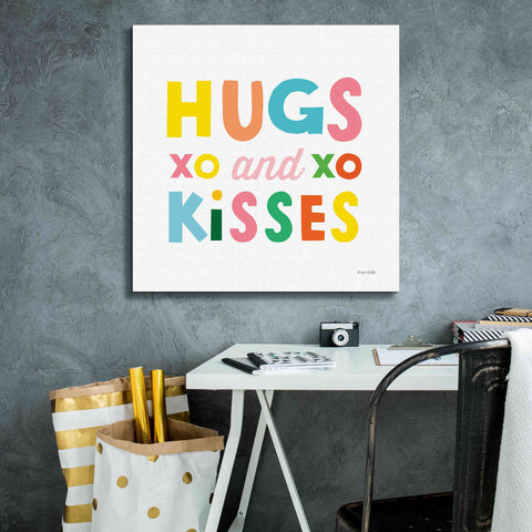 Image of 'Hugs and Kisses' by Ann Kelle Designs, Canvas Wall Art,26 x 26