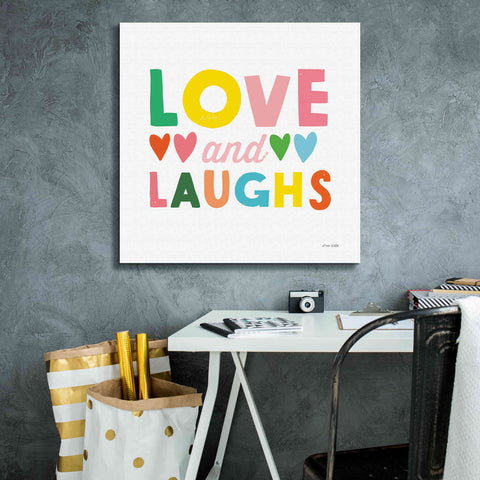 Image of 'Love and Laughs' by Ann Kelle Designs, Canvas Wall Art,26 x 26