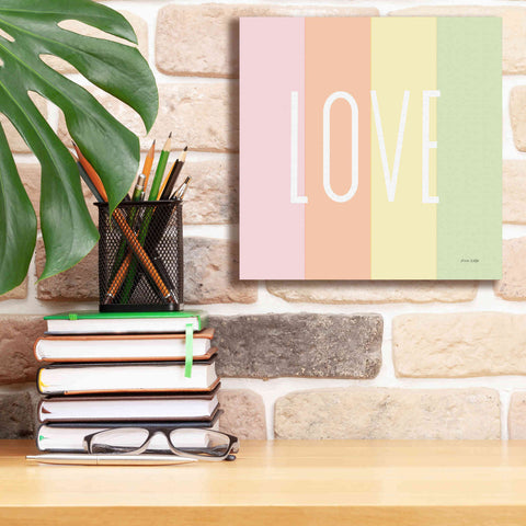 Image of 'Love Rainbow' by Ann Kelle Designs, Canvas Wall Art,12 x 12