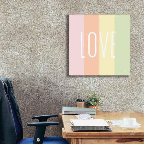 Image of 'Love Rainbow' by Ann Kelle Designs, Canvas Wall Art,26 x 26