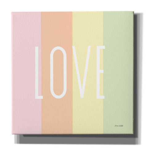 Image of 'Love Rainbow' by Ann Kelle Designs, Canvas Wall Art,12x12x1.1x0,18x18x1.1x0,26x26x1.74x0,37x37x1.74x0