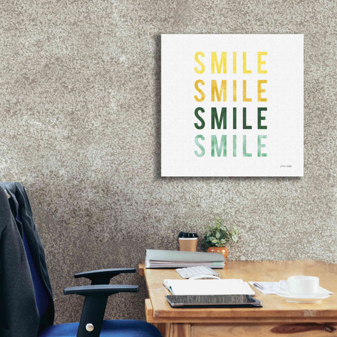 Image of 'Smile Smile' by Ann Kelle Designs, Canvas Wall Art,26 x 26